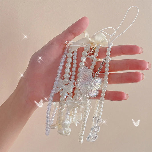 Pearl Bow Phone Charm