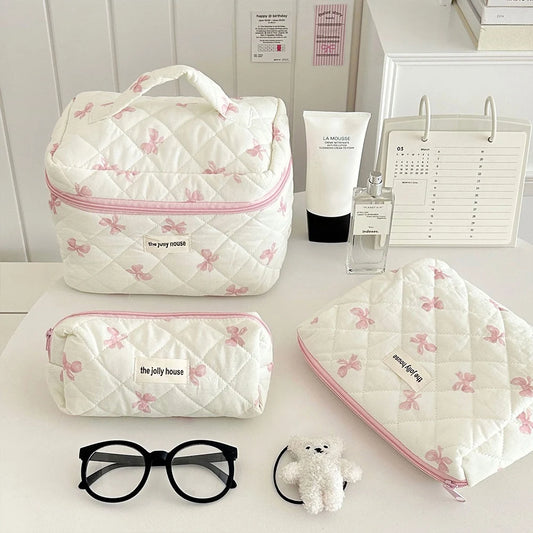Coquette Bow Cosmetic Bag