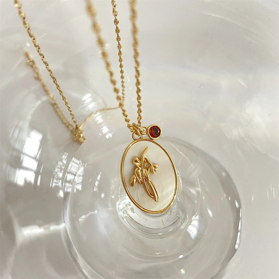 Birth Flower Pendant Necklace