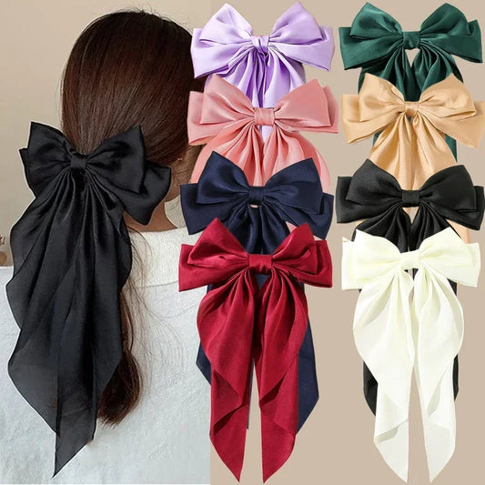 Satin Bow Hair Clip