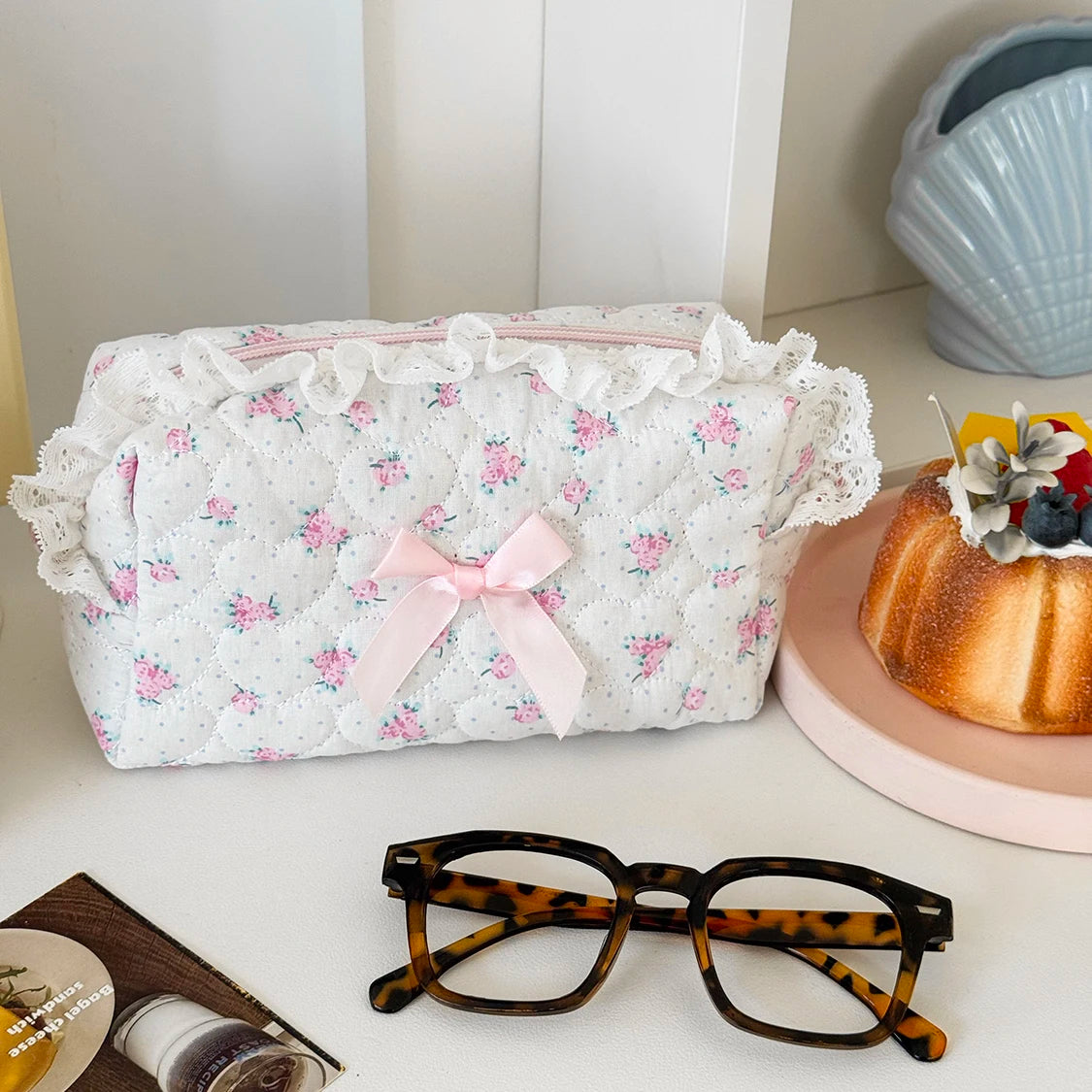 Lace Flower Cosmetic Bag