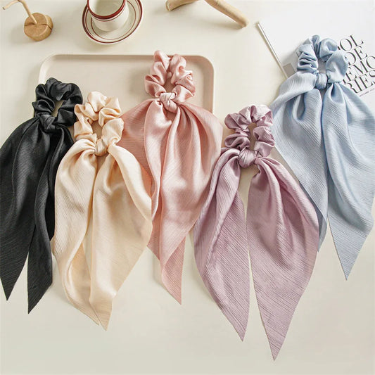 Silky Ribbon Bow Scrunchie
