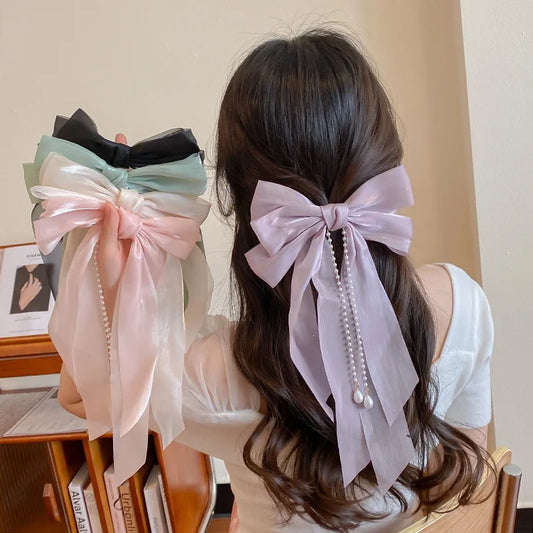 Pearl Hair Bow